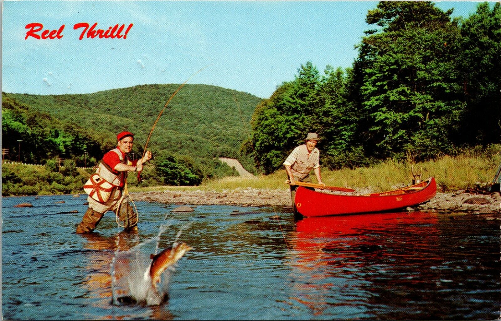Postcard Harwood Ontario Canada - Tam-Bir Cottages - Reel Thrill Fish Pmk1962