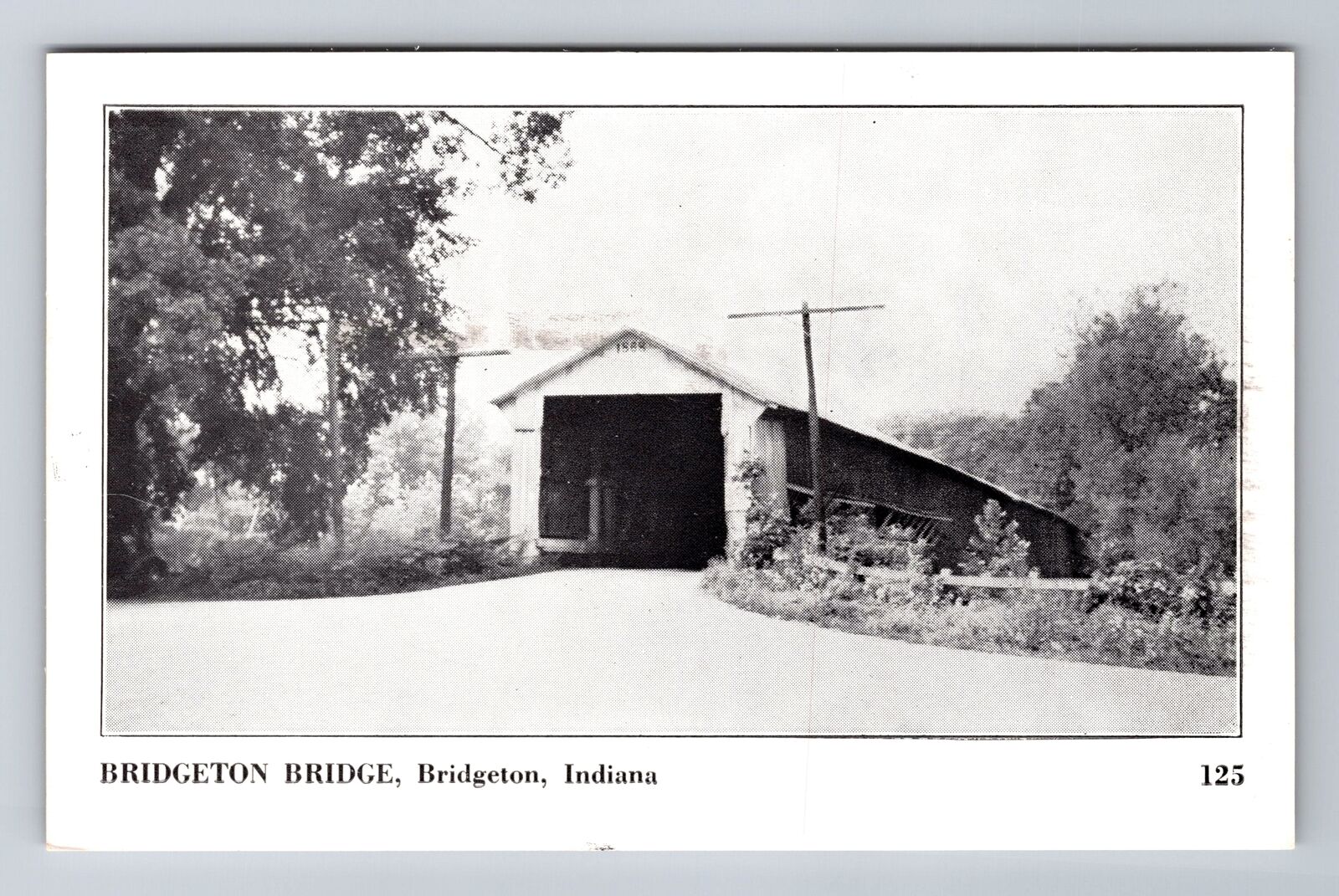 Bridgeton IN-Indiana, Bridgeton Covered Bridge, Antique Vintage Postcard
