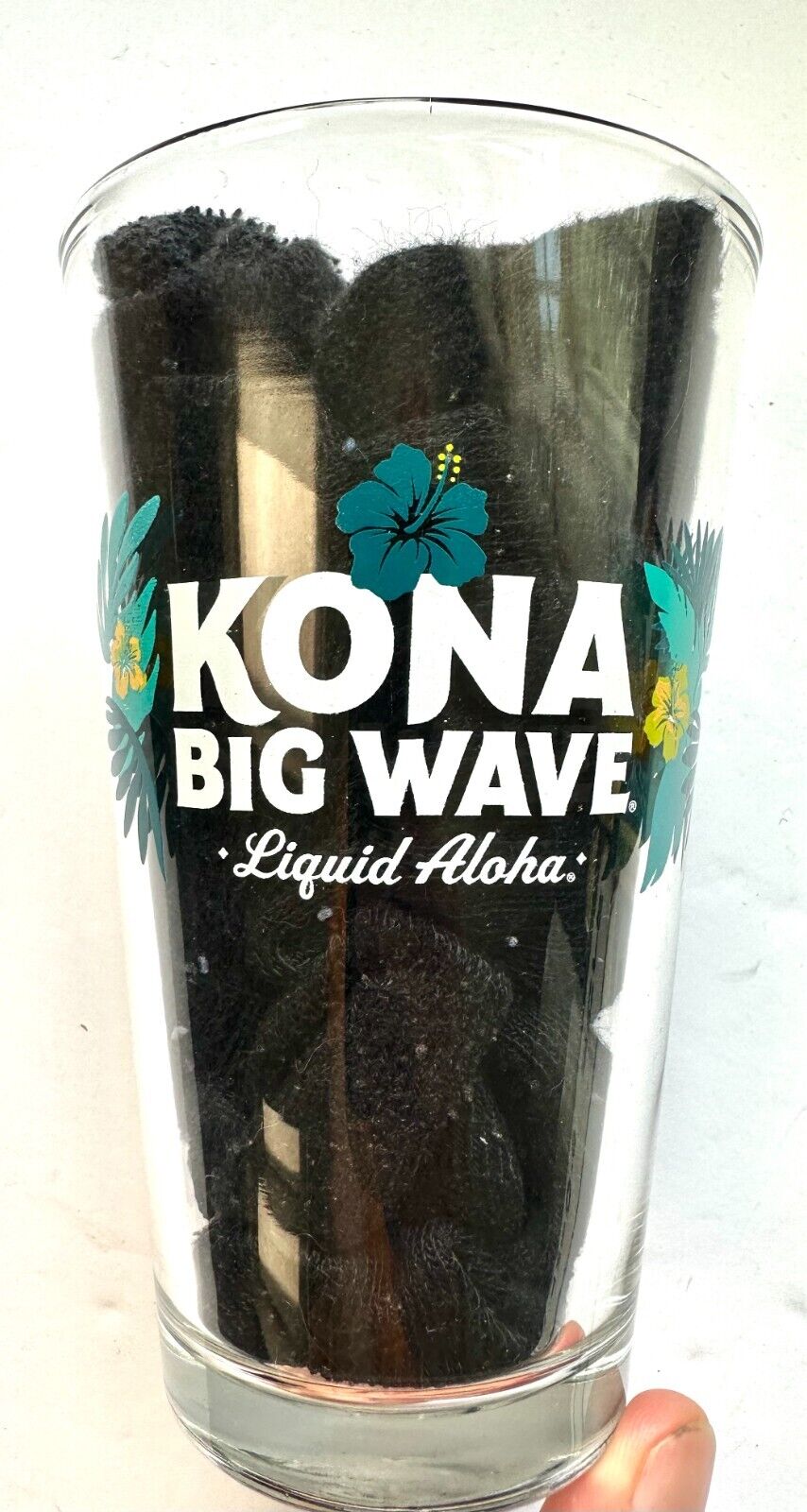 *NEW* KONA BREWING - BIG WAVE LIQUID GOLD - HAWAII - 16 oz BEER PINT GLASS