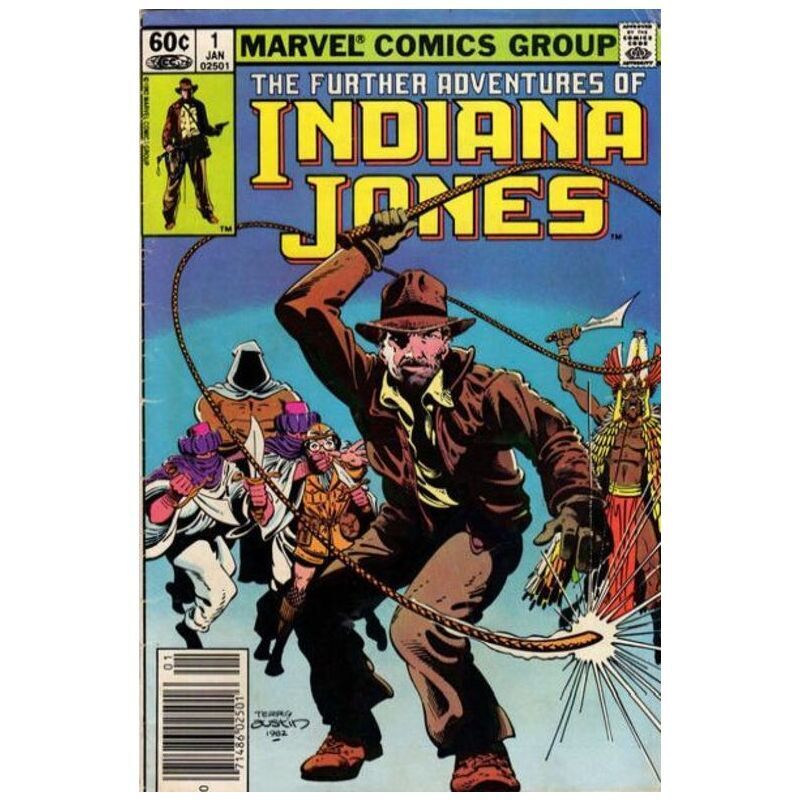 Further Adventures of Indiana Jones #1 Newsstand in VF minus. Marvel comics [z: