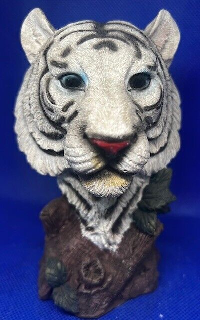 Vintage Southwestern Reflections Collection White Tiger Head Bust Figurine