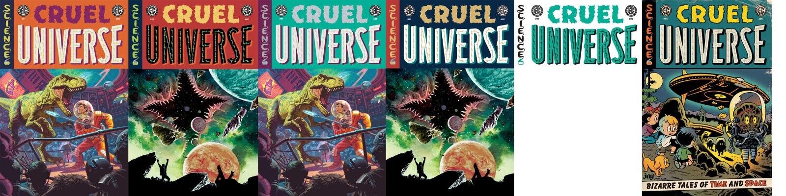 EC CRUEL UNIVERSE #1 NM 6 COVER SET 1:10 SILVER GOLD FOILS PRESALE 