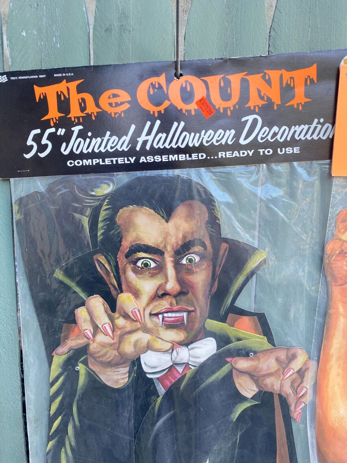 1970's Jointed  The Count Dracula Cardboard  55 in Halloween Decoration
