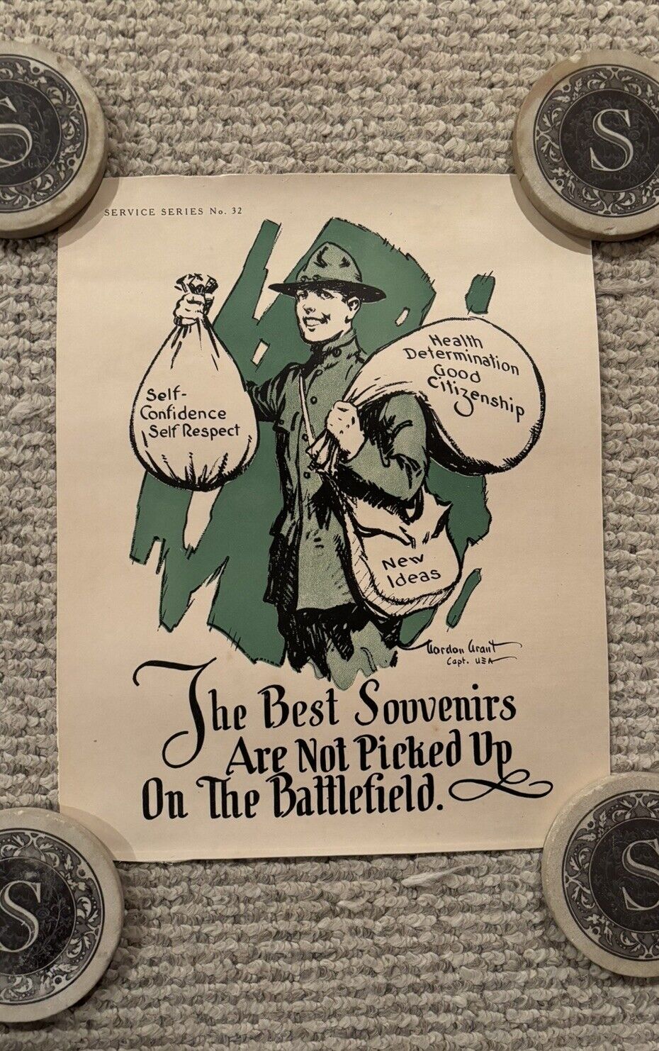 Original WWI Poster The Best Souvenirs Are Not Picked Up On The Battlefield