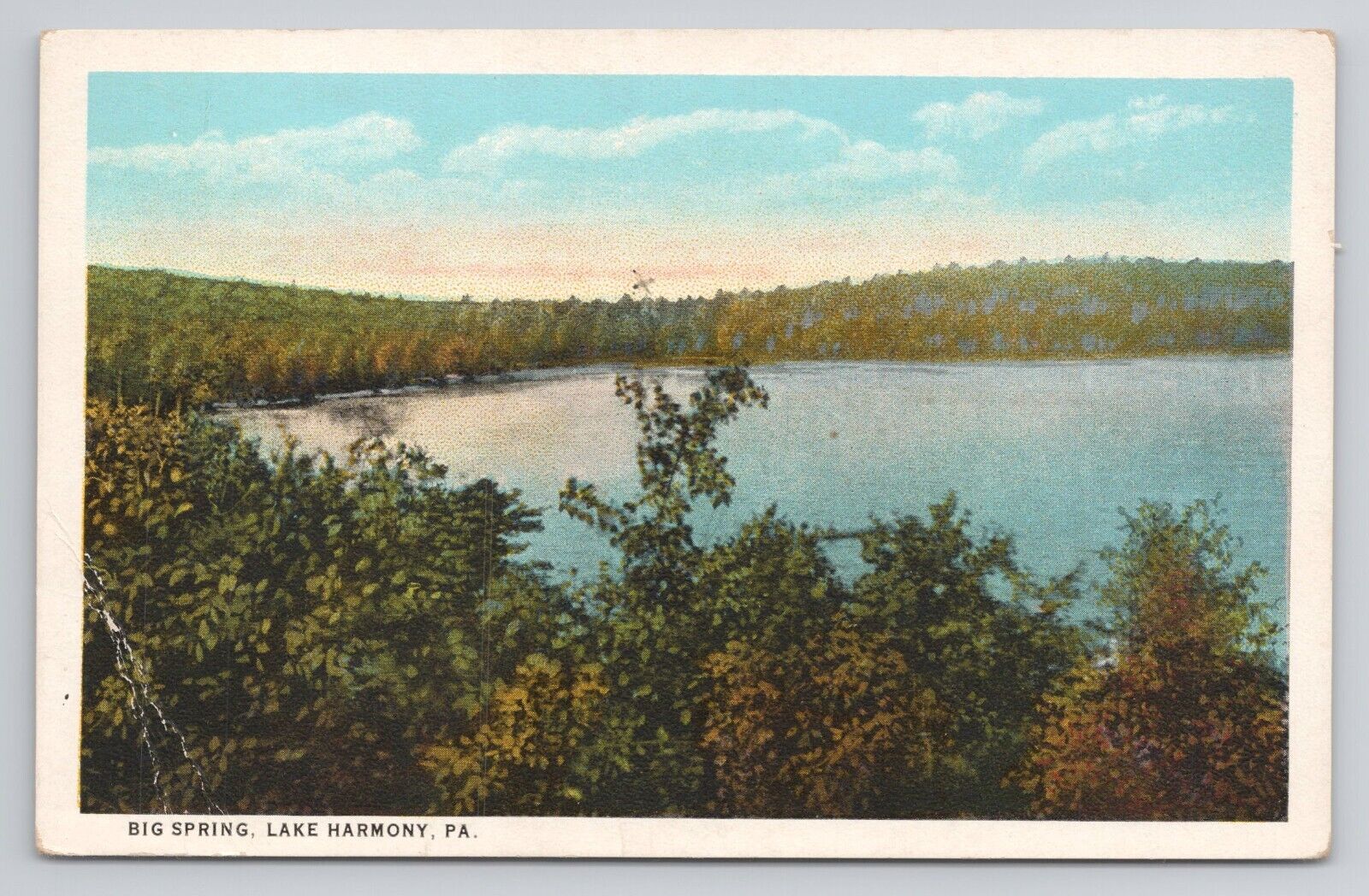 Postcard Big Spring Lake Harmony Pennsylvania c1920