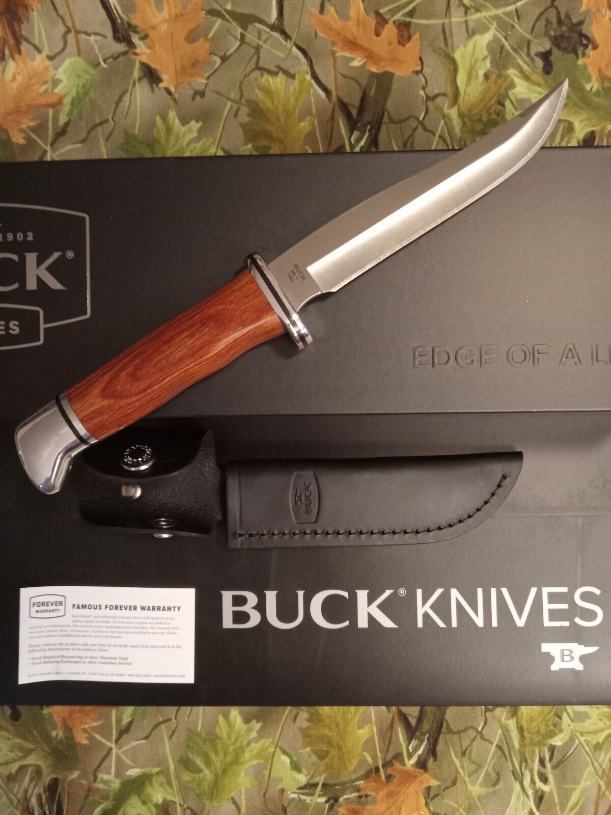 New 2024 Buck Knives 105 Pro Pathfinder Heritage Series  D2 steel Cocobolo Alum