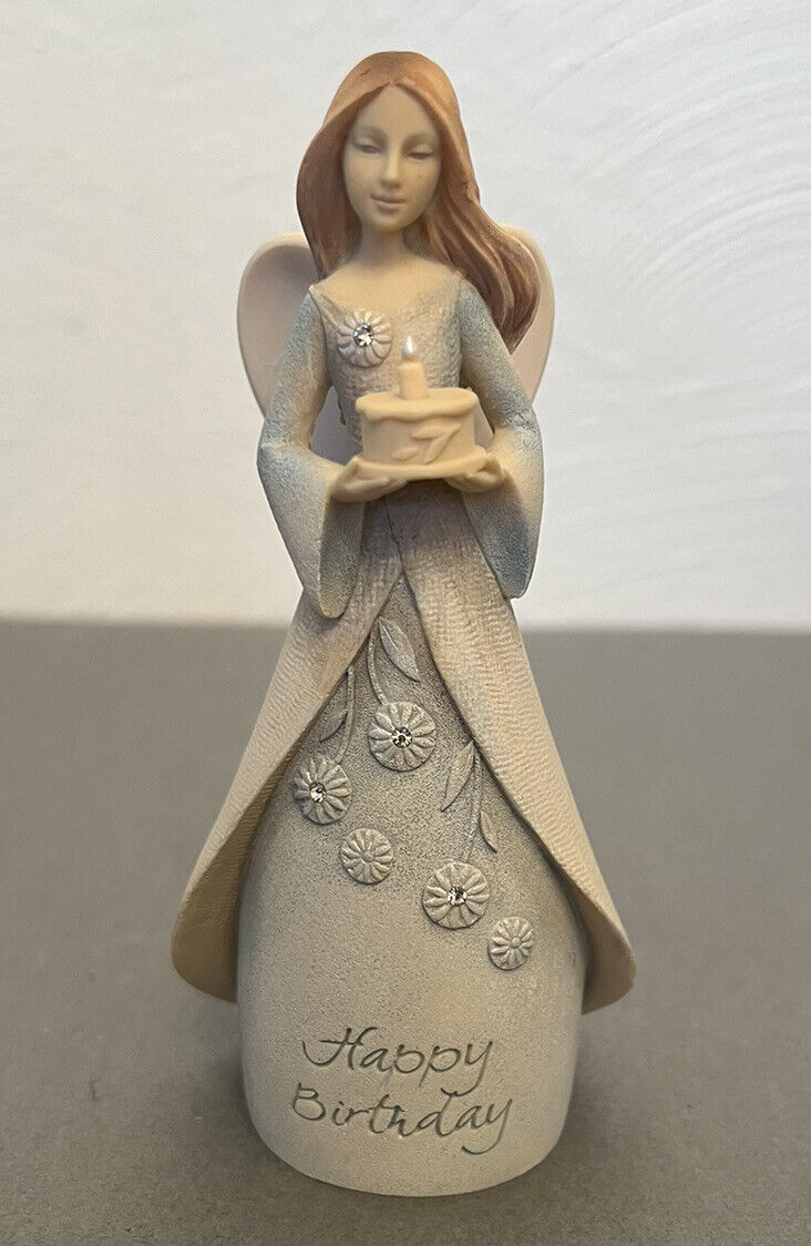 Enesco Foundations Birthday Angel Miniature Figurine 4.5” tall  4025646