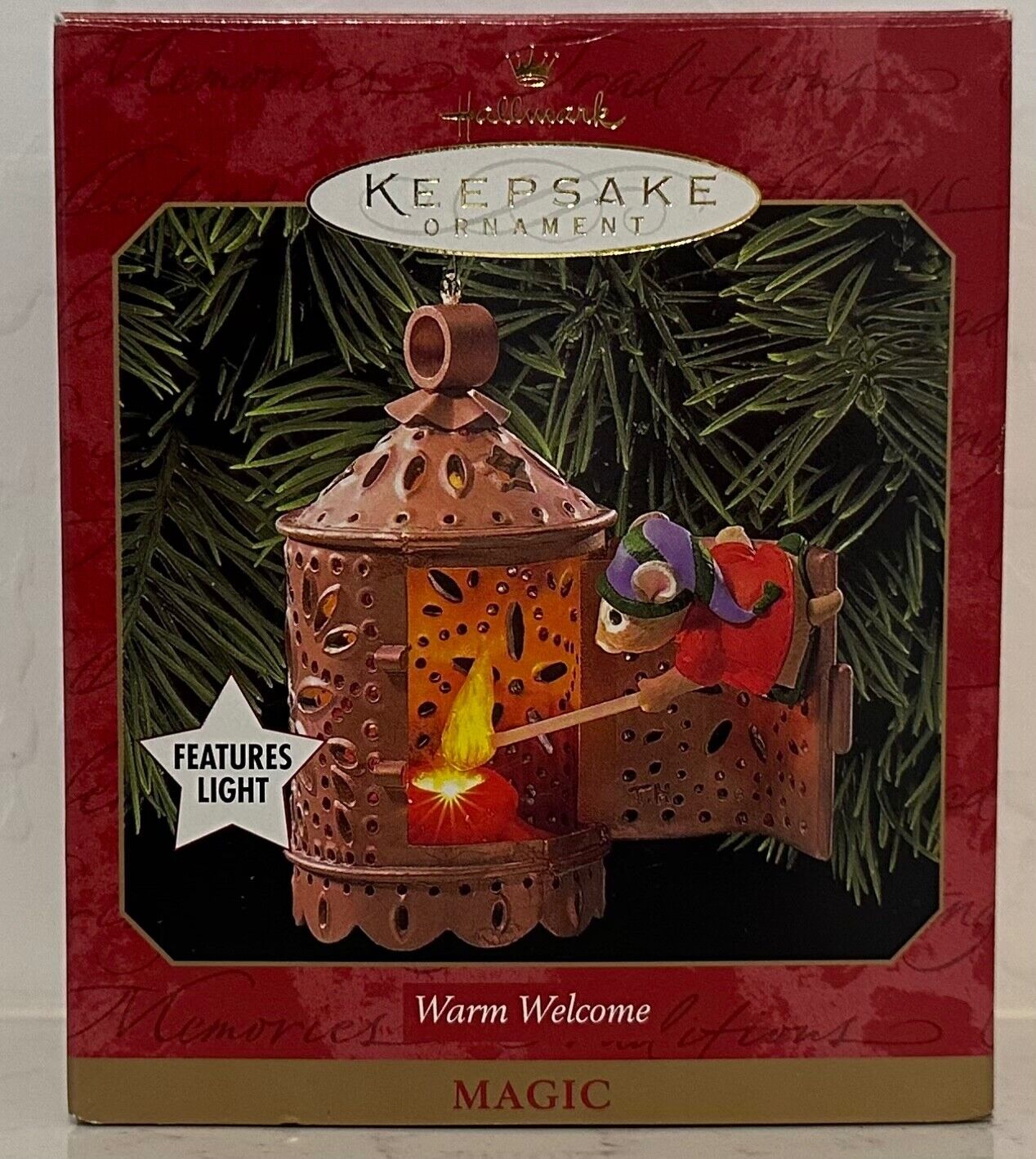 Hallmark Keepsake Ornament Mouse Warm Welcome Magic Light Up 1999