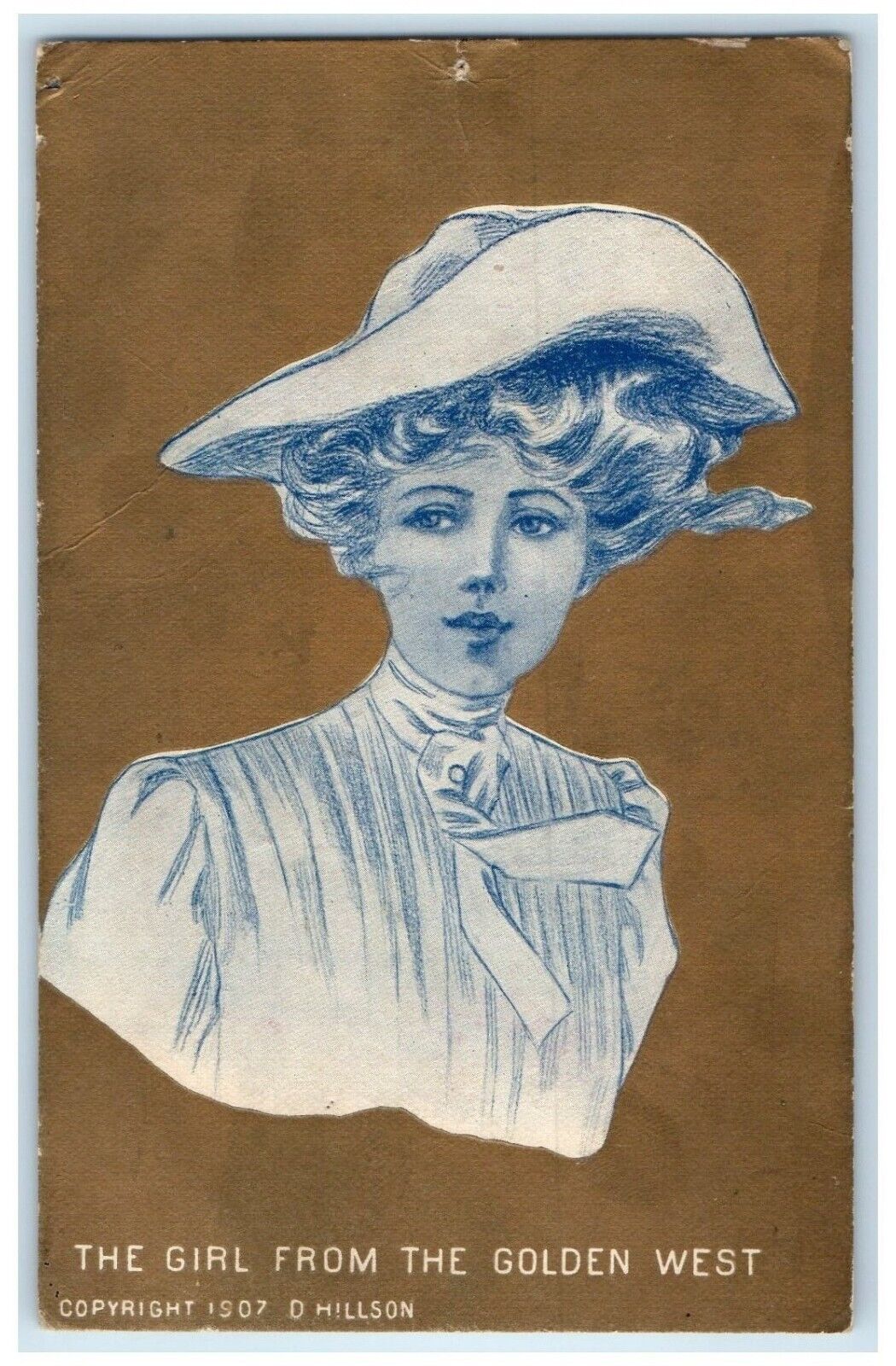 1909 The Girl From The Golden West Blueridge Georgia GA Posted Antique Postcard