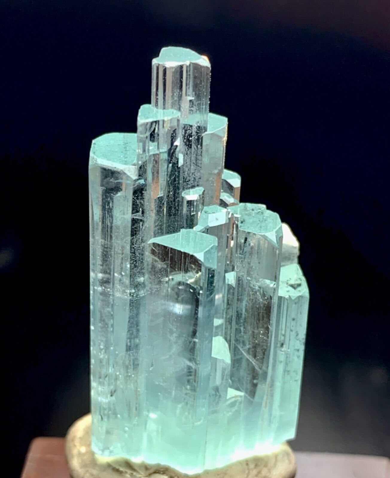 78 Carat Aquamarine Crystal Bunch From Shigar Pakistan