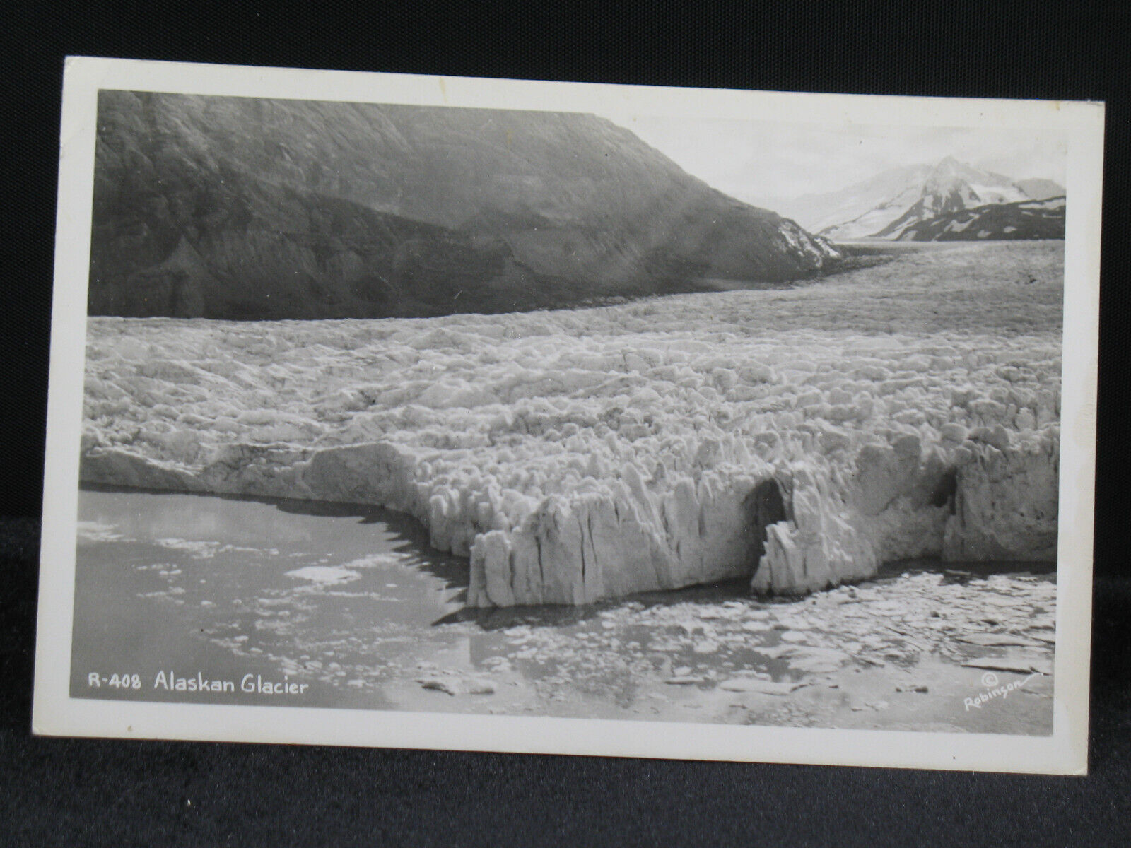 Alaskan (Norris?) Glacier RPPC Postcard  (0082)