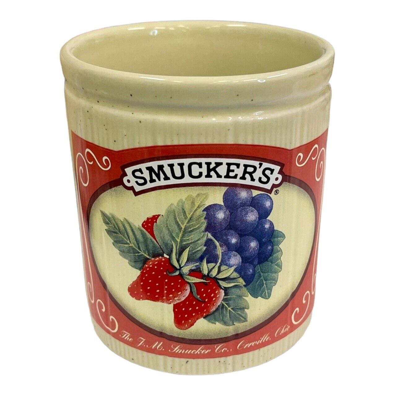 Vintage J. M. Smuckers Ceramic Jam Jar Crock #31882 Promotional
