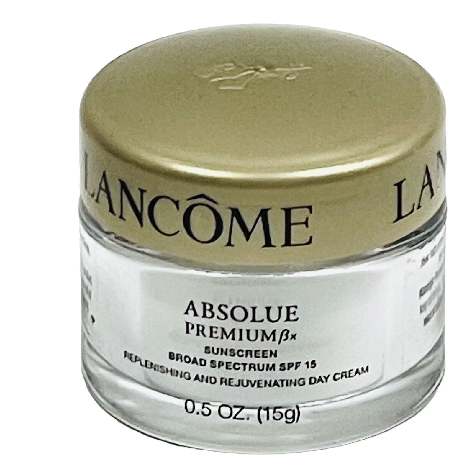 Lancome Paris Empty .5 oz 15 g Jar Absolue Premium Bx Sunscreen & Day Cream