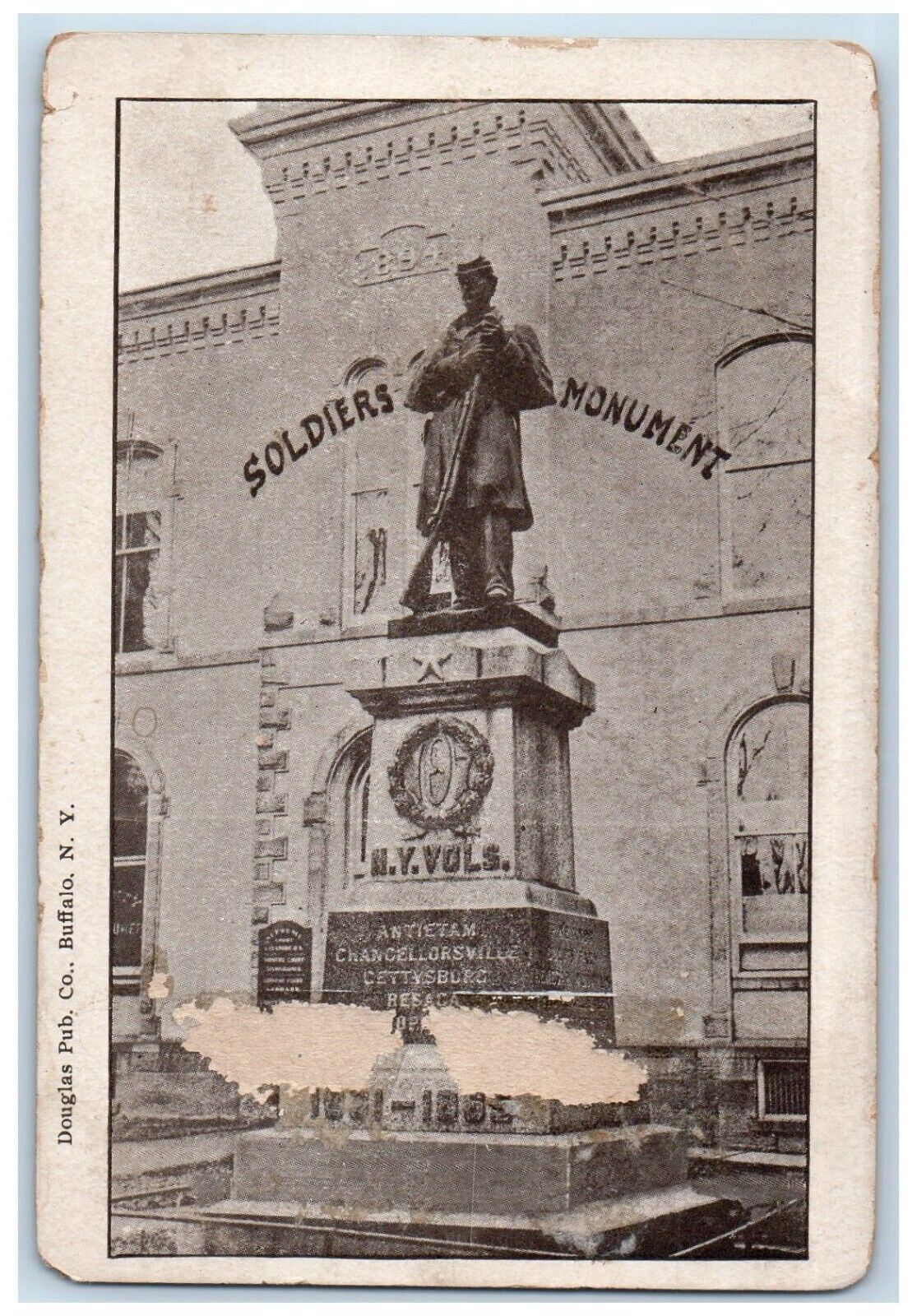 c1905 Soldiers Monument Building Buffalo New York NY Unposted Antique Postcard