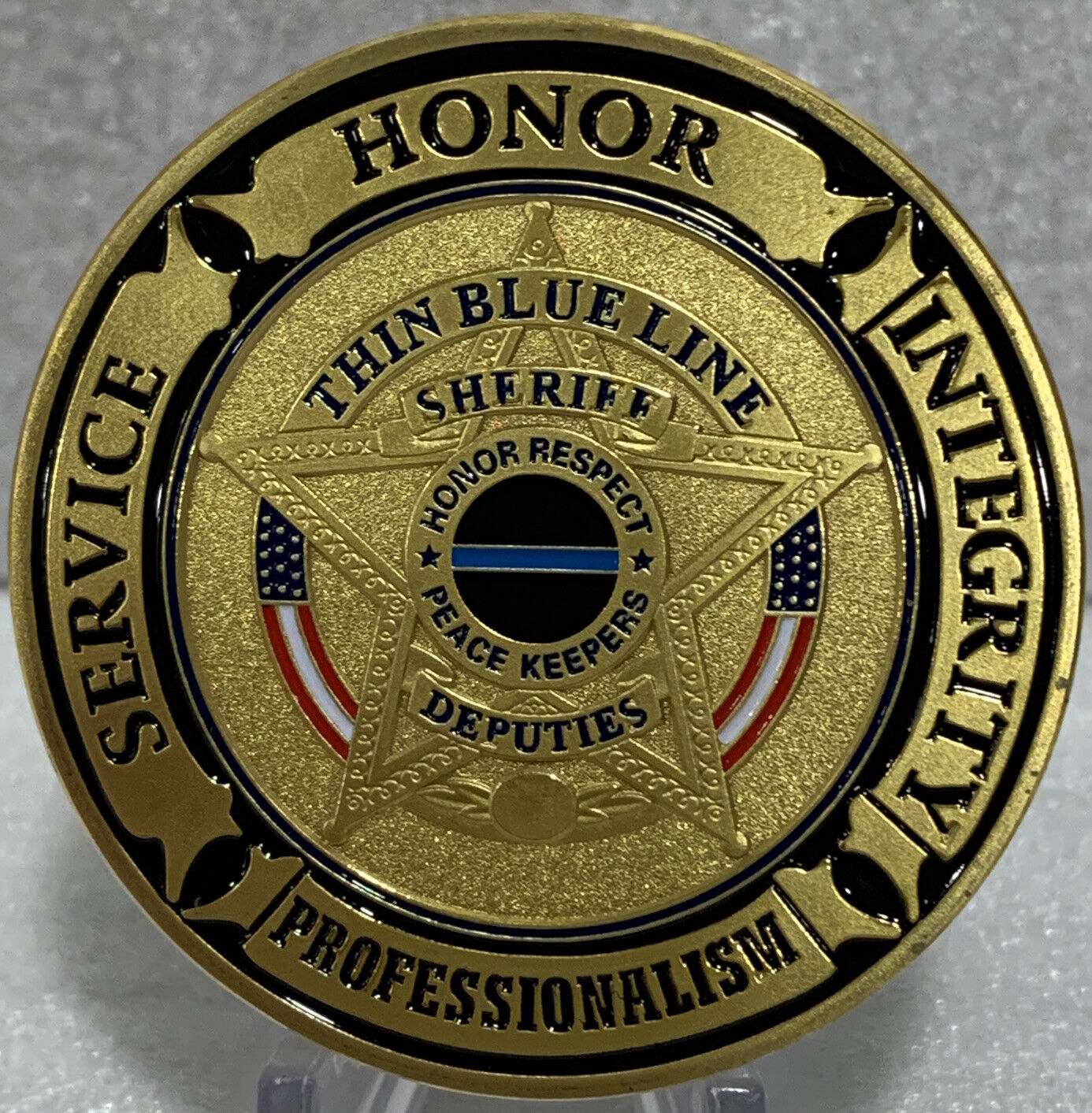 * 10 Pieces Sheriff Deputies Challenge Coin With Law Enforcement Oath In Capsule