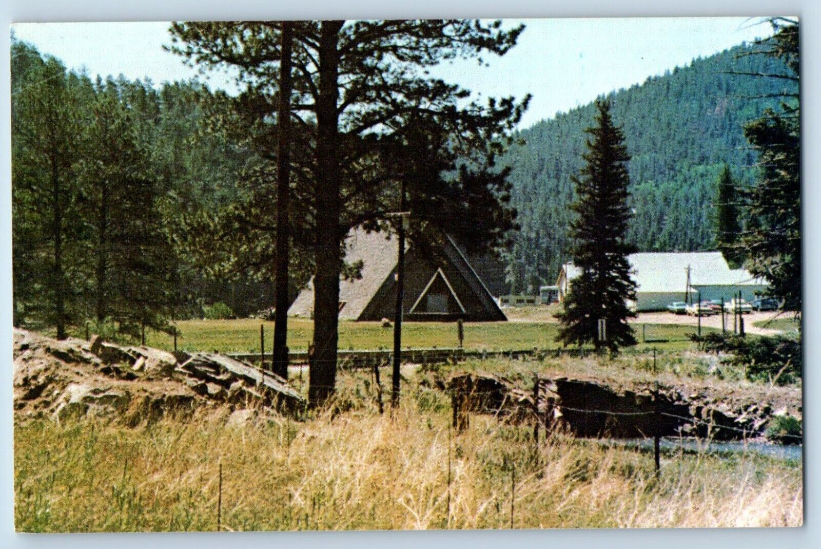 Bailey Colorado CO Postcard Farmers Union Education Center c1960 Vintage Antique