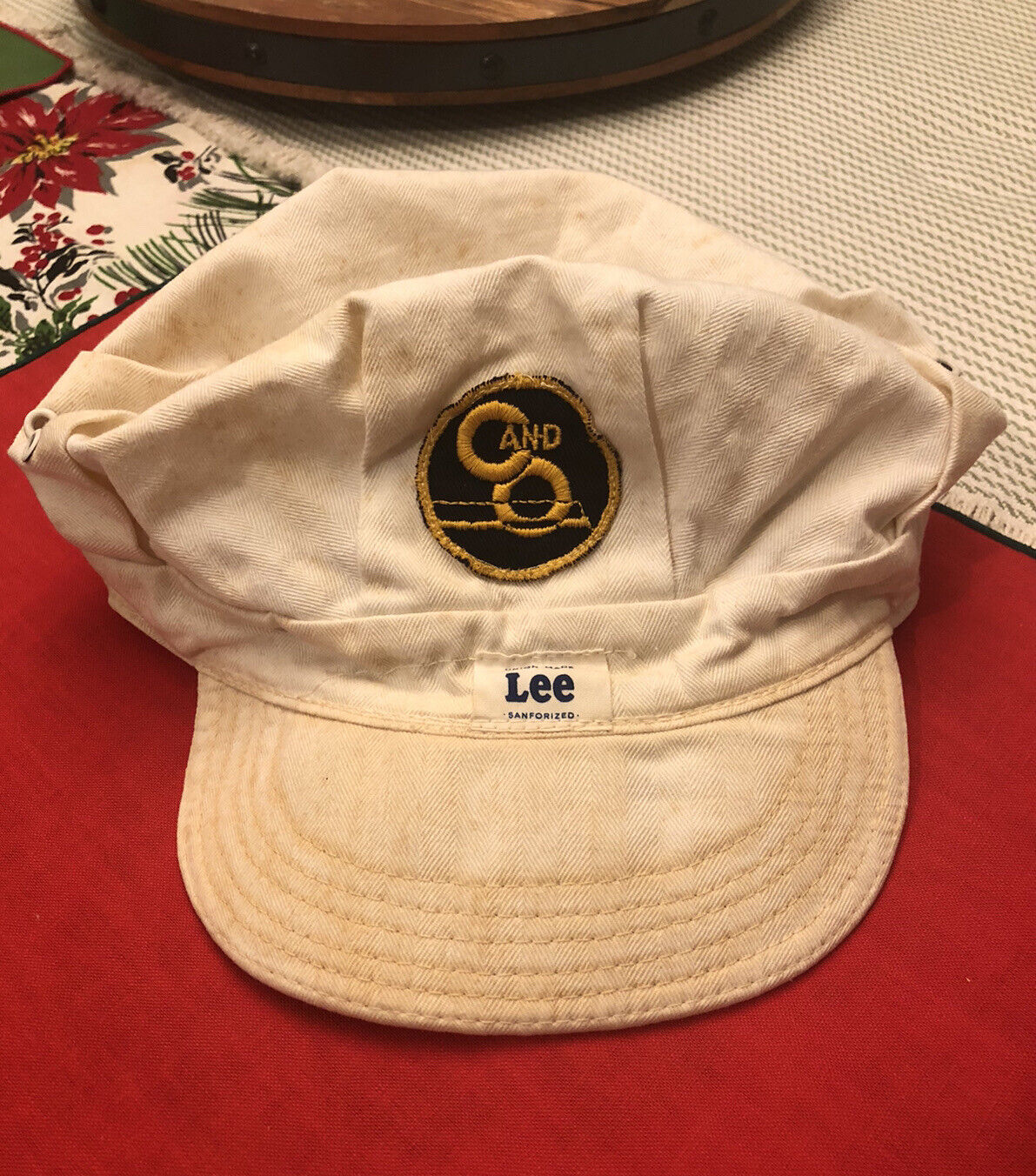 Vintage Lee Stanforized Union Made C&O Railroad Conductor Hat Chessie Patch USA