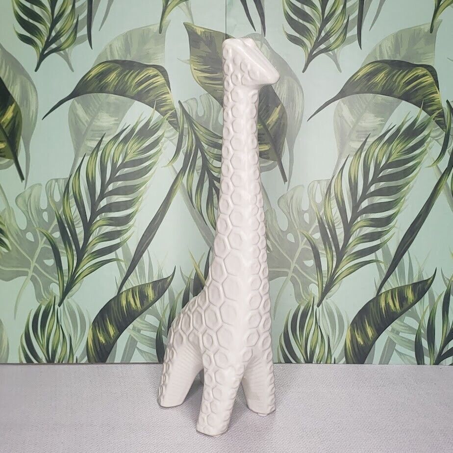 Jonathan Adler Menagerie Giraffe White Ceramic Sculpture Statue 13-7/8\