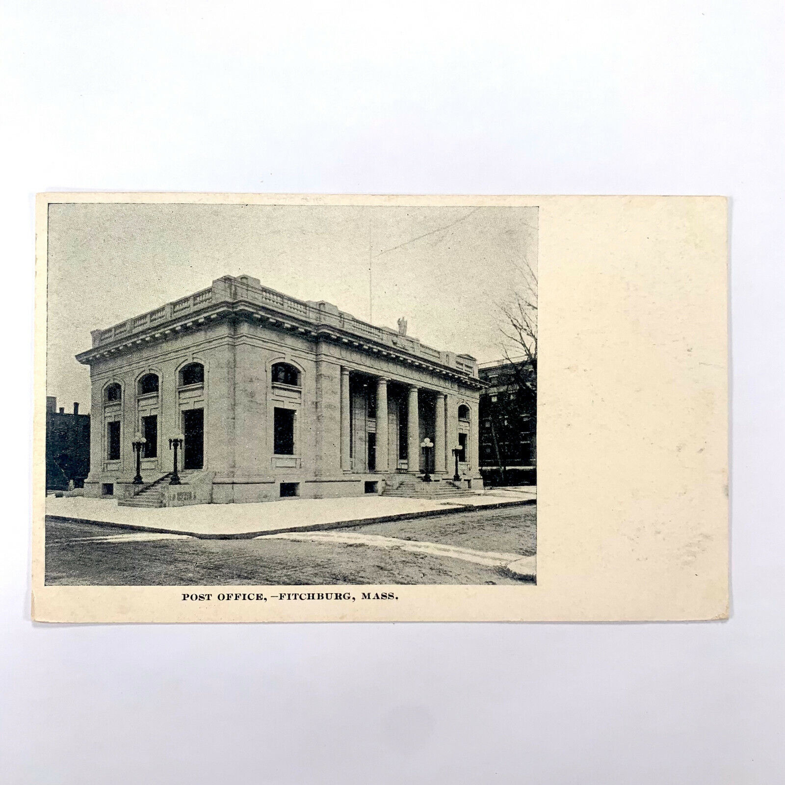 Postcard Massachusetts Fitchburg MA Post Office Pre-1907 Undivided Back Unposted