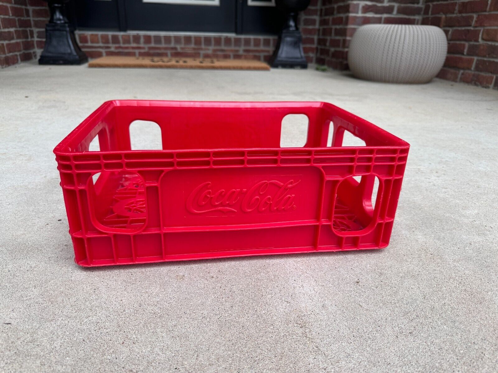 Vintage Coca-Cola Red Plastic Carrier Crate Huskylite