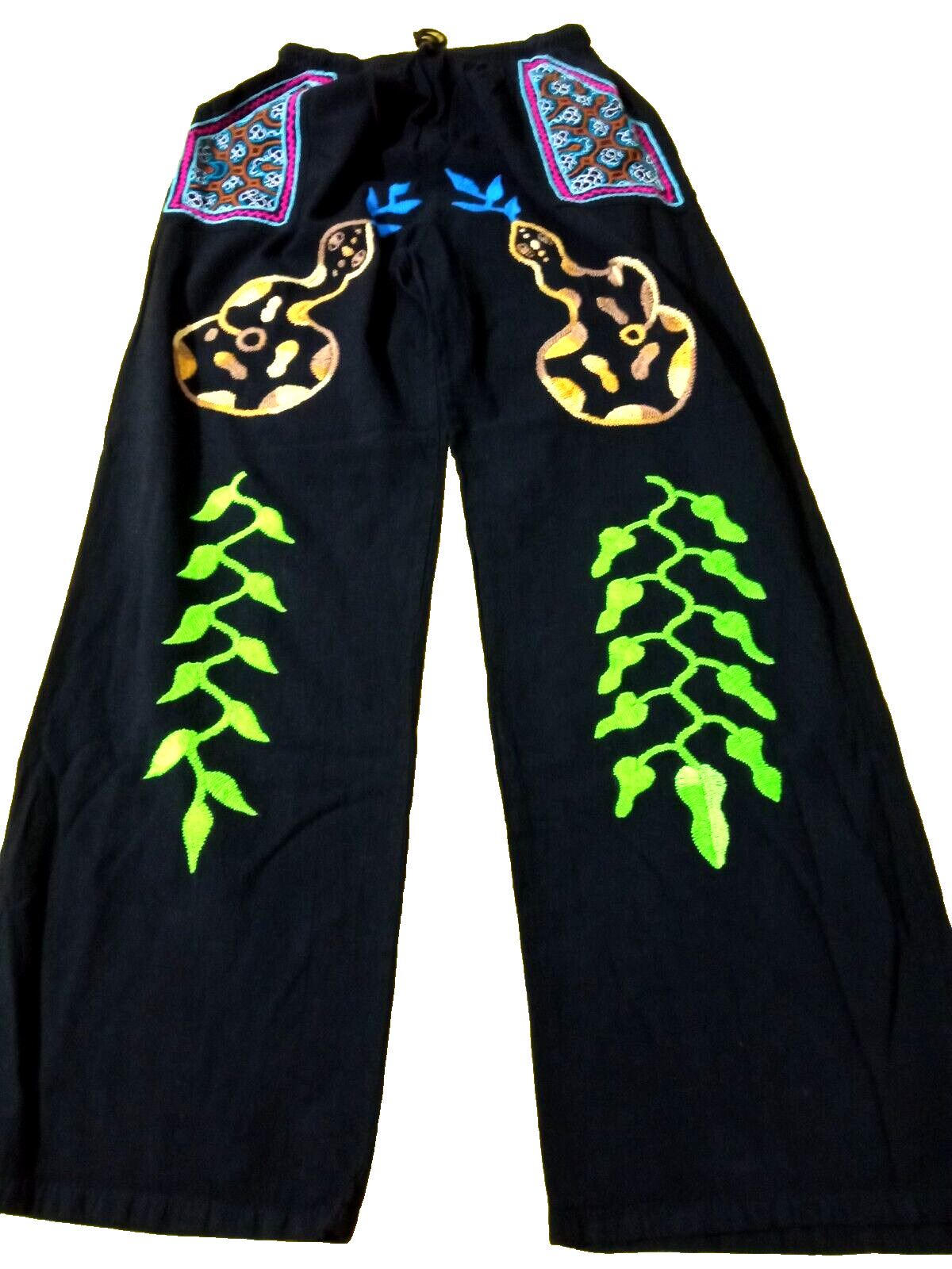 Shipibo unisex embroidered pants (Xlarge)
