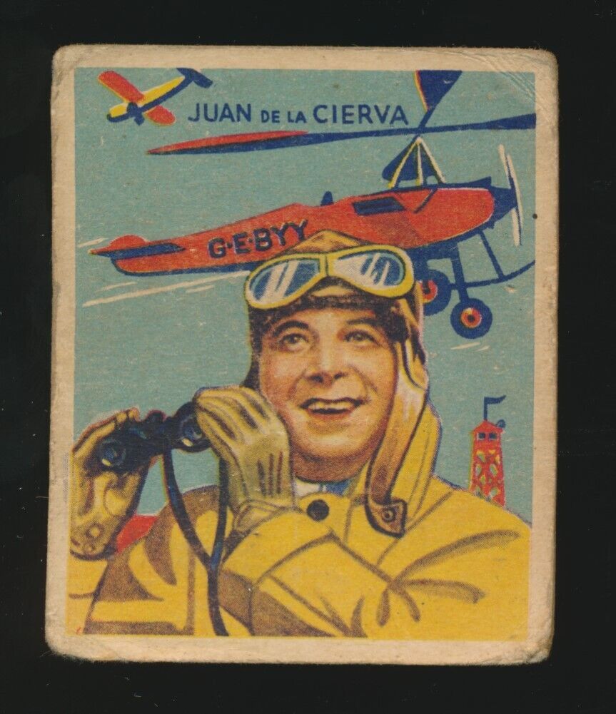 1934 R136 National Chicle SKY BIRDS (Series of 48) -#43 JUAN DE LA CIERVA