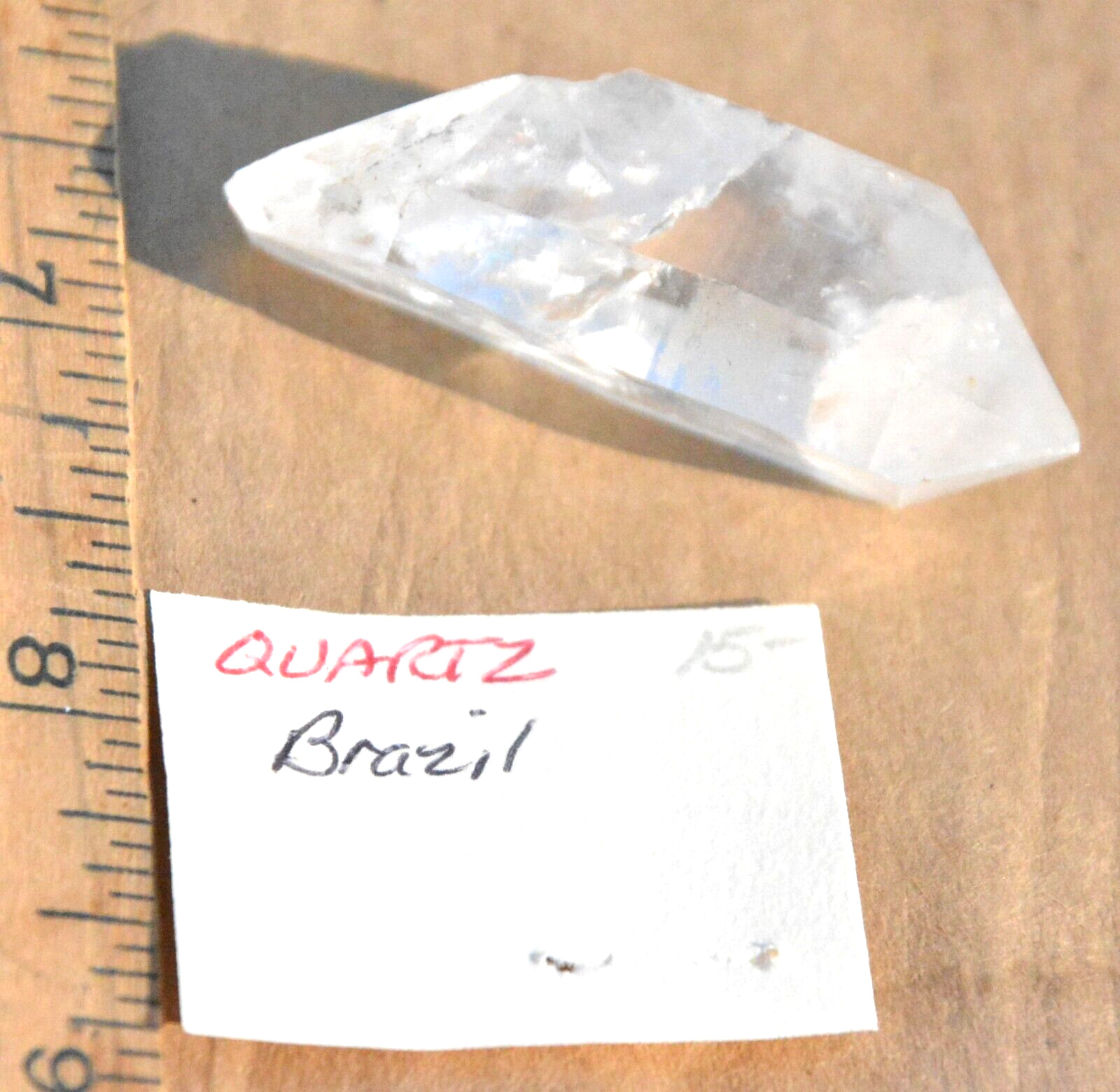 Double Terminated Quartz Crystal, Brazil, Hexagonal, Hard (7), (Steve Garza)