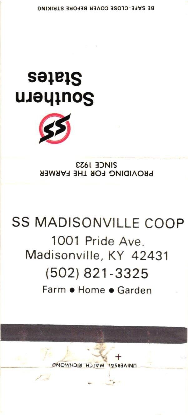 Madisonville Kentucky SS Madisonville COOP Vintage Matchbook Cover