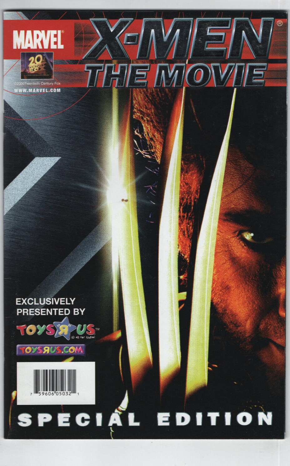 X-MEN THE MOVIE#1 TOYS R US HUGH JACKMAN PHOTO FOIL VARIANT 2000 MARVEL COMICS 