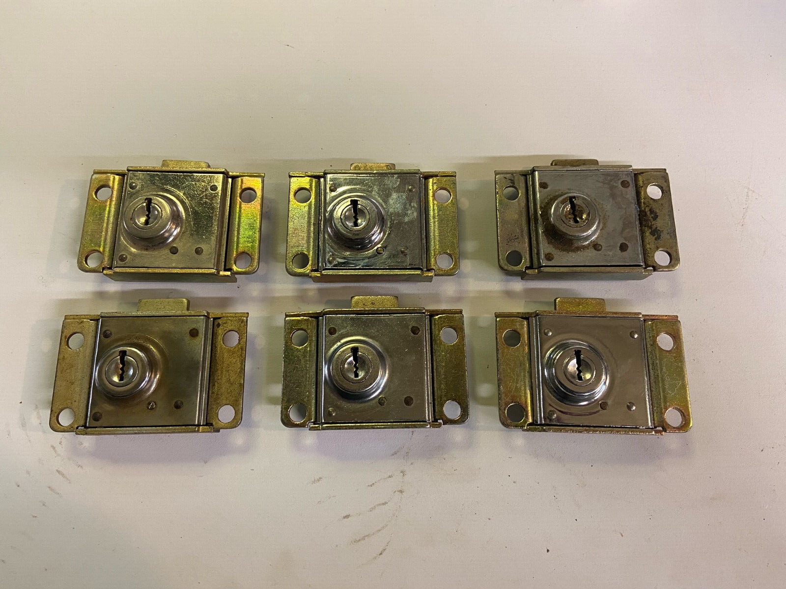 Lot of 6 Western Electric 29A Single Slot Payphone Locks Bell System Pay Phone