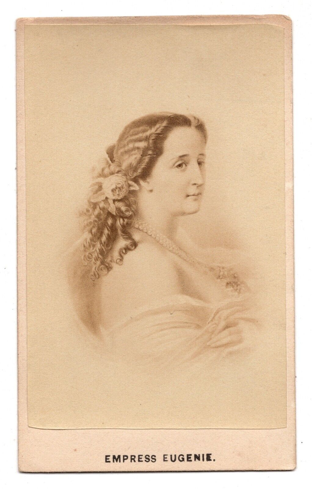 ANTIQUE C. 1870s CDV EMPRESS EUGENIE OF SPAIN WIFE OF NAPOLEAN III ALBUM FILLER