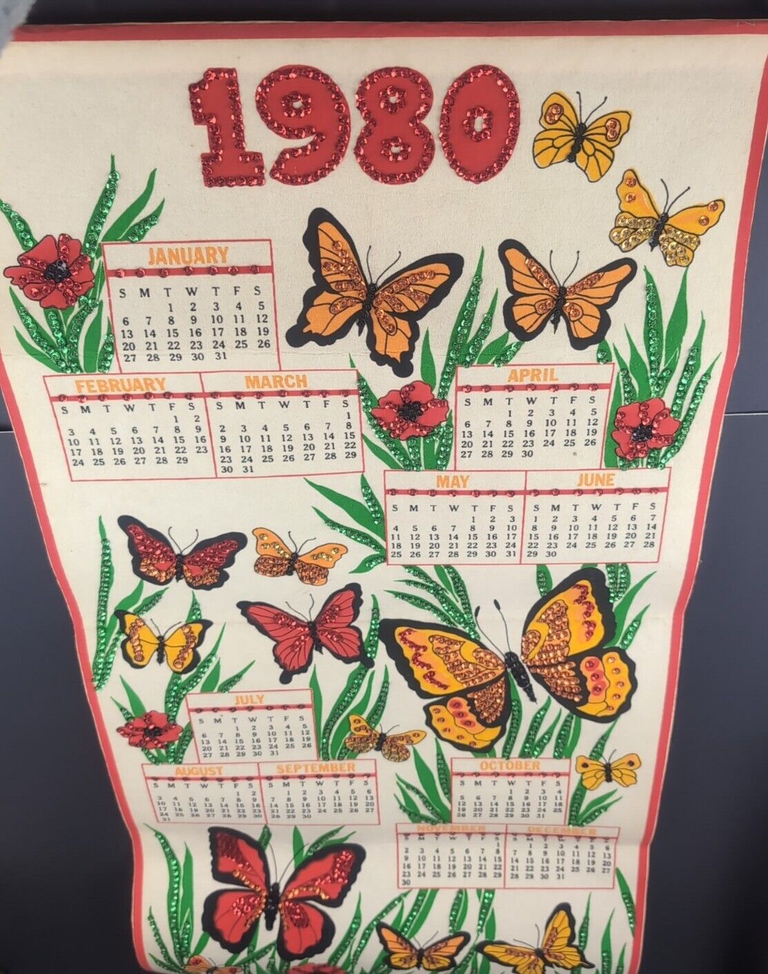 Vintage Butterfly Calendar