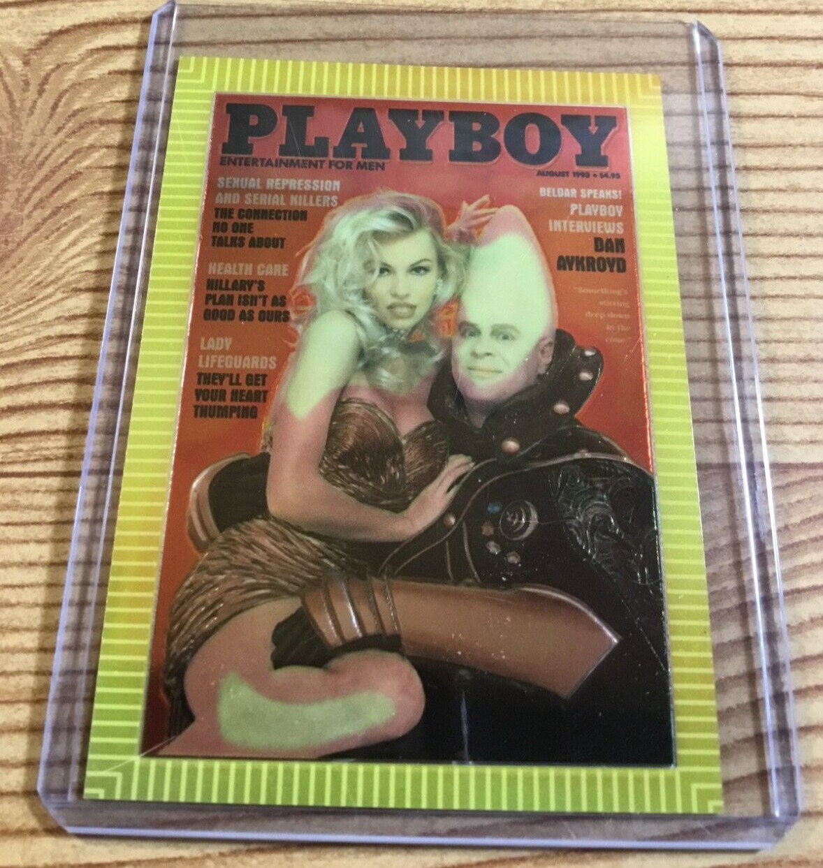 Pamela Anderson / Dan Aykroyd - 1995 Playboy Chromium Cover Card #98 NM
