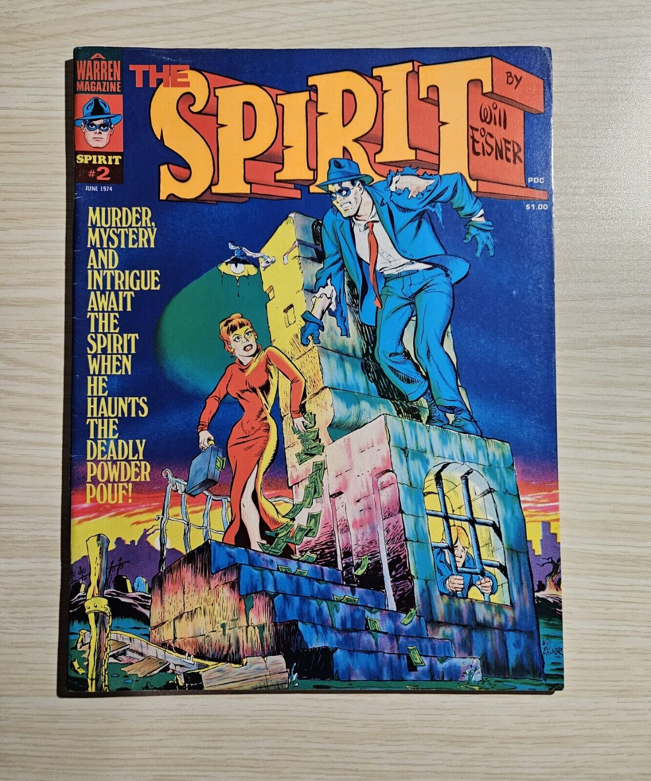The Spirit #2 NM 9.4 1974 Warren Publishing Will Eisner COLOR Magazine
