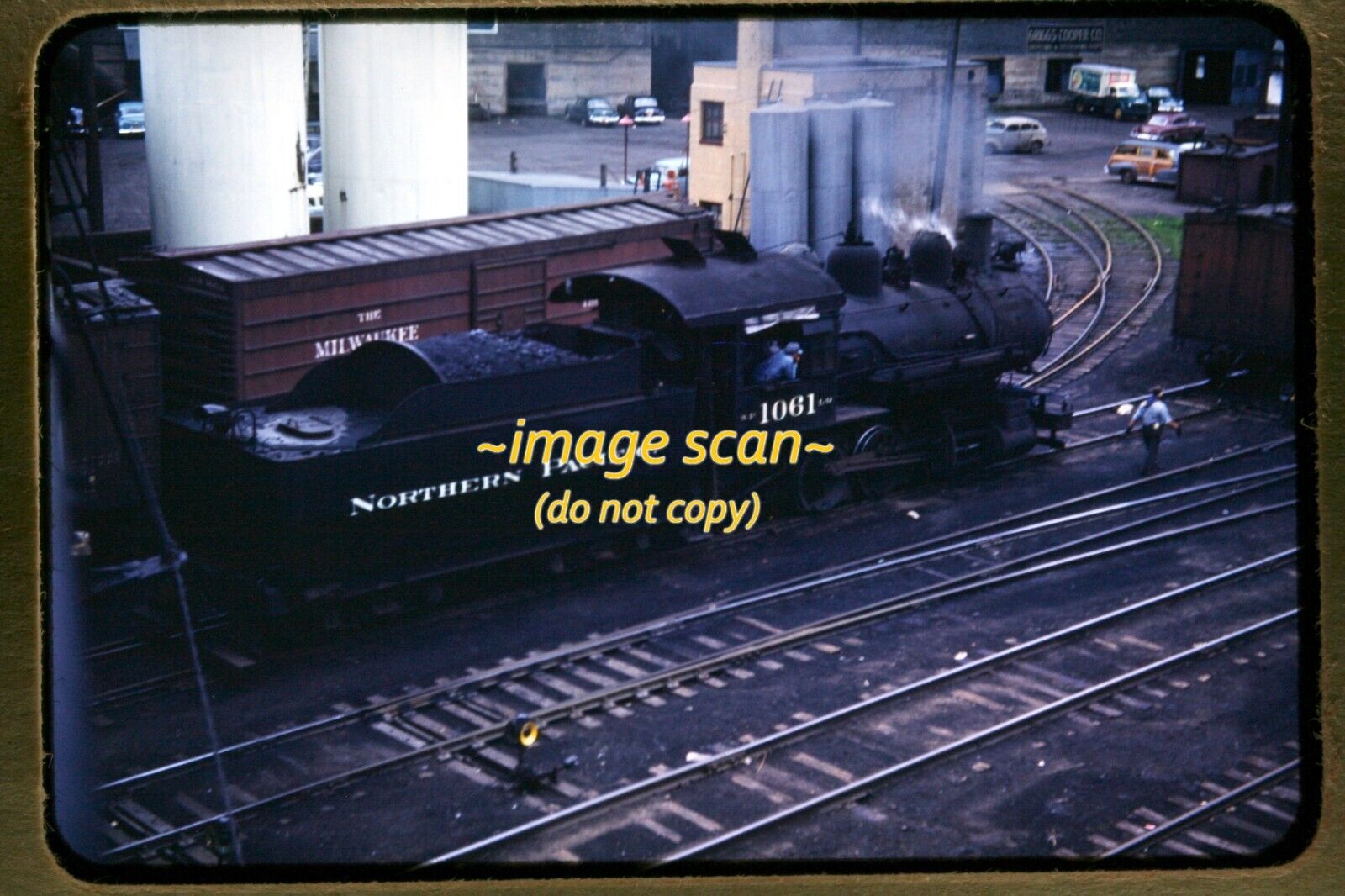 NP Northern Pacific Steam at Duluth, Minnesota in 1952, Original Slide p6b