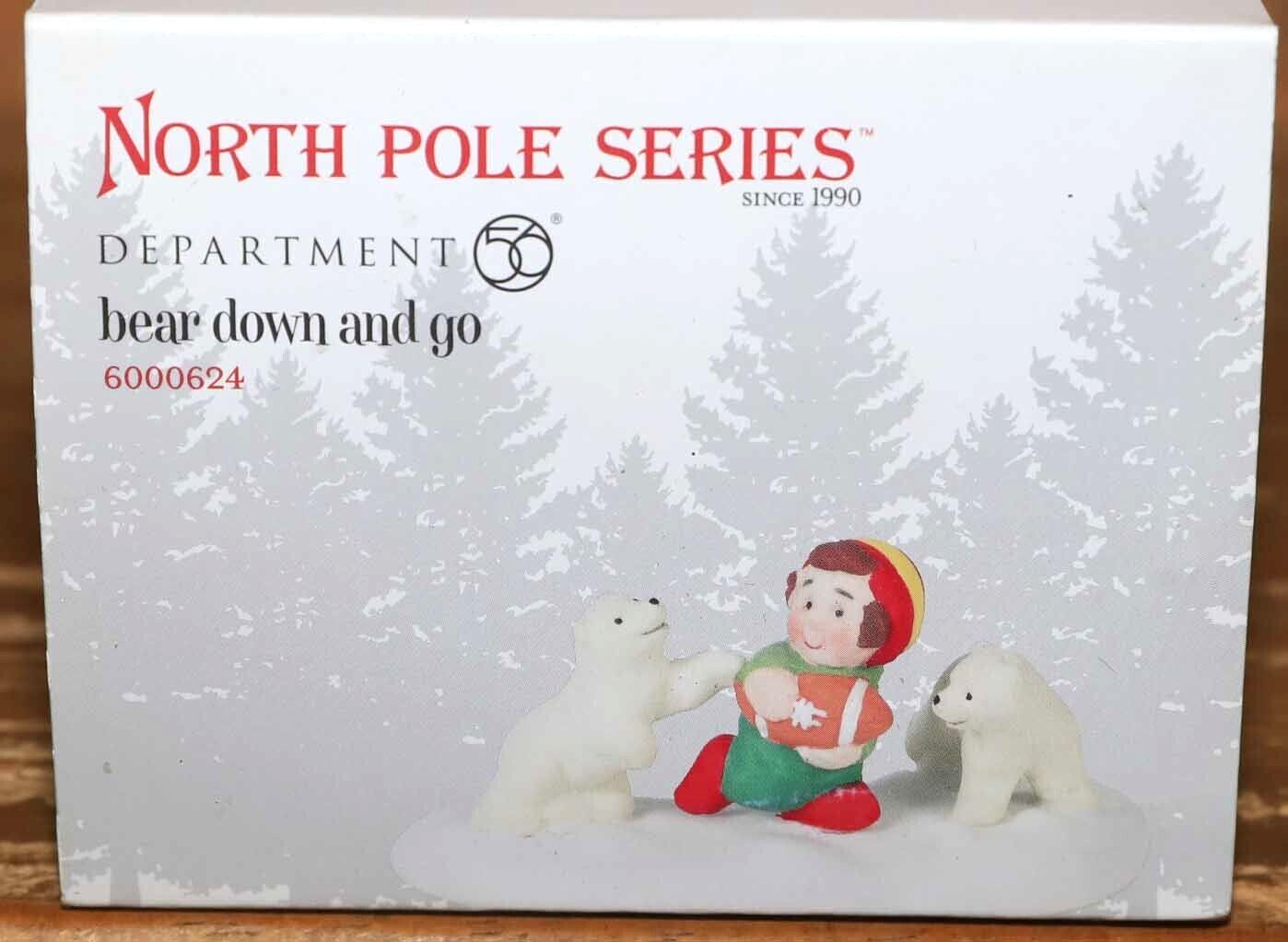 DEPT 56 BEAR DOWN AND GO 6000624 NORTH POLE VILLAGE CHRISTMAS