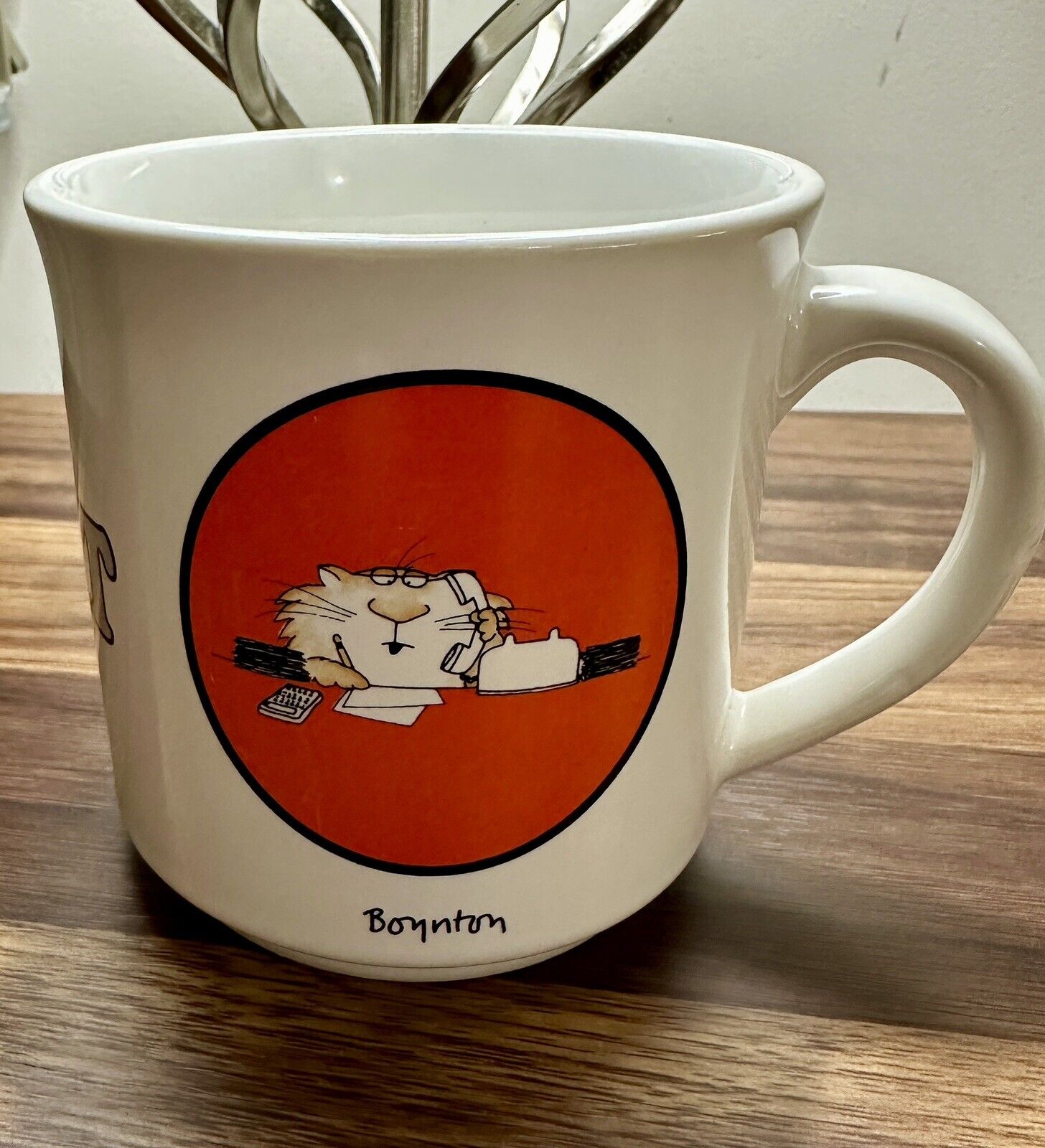 Vintage SANDRA BOYNTON The Fat Cat COFFEE MUG ~ Comic Cartoon Mug