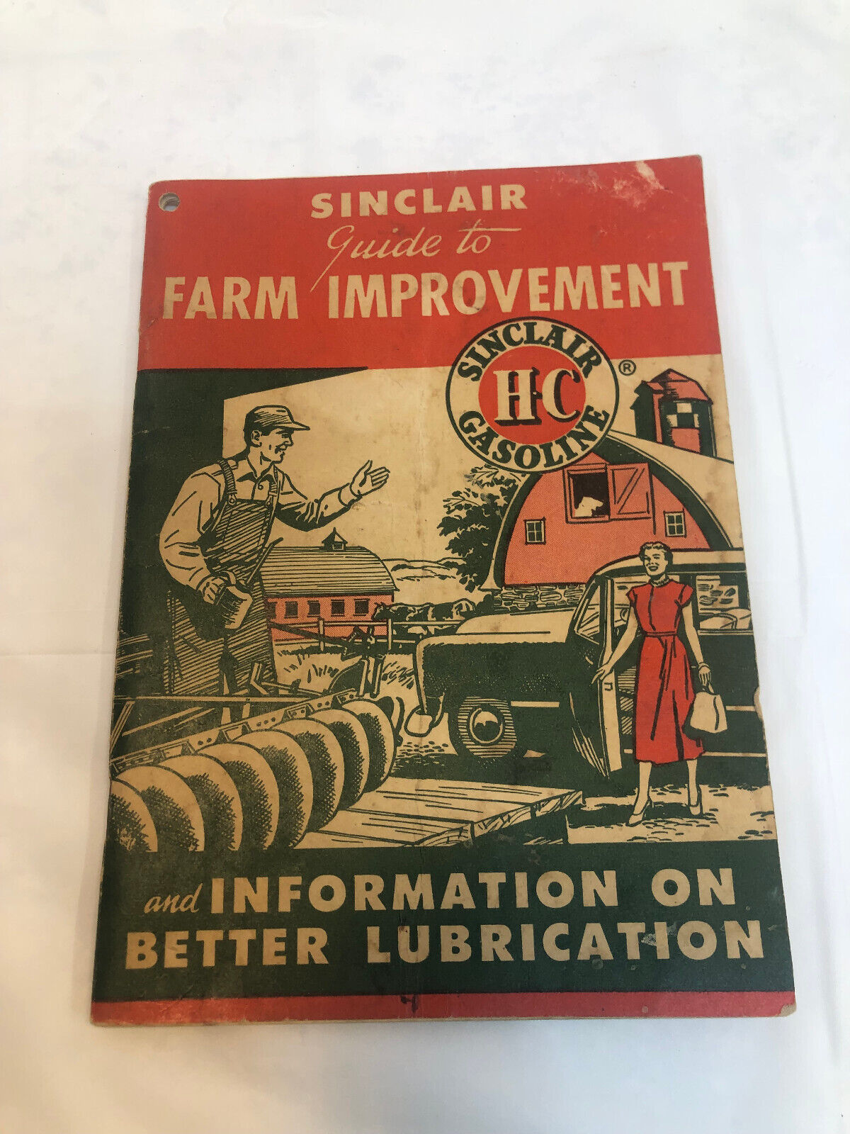 Vintage 1950 Sinclair Gasoline Advertising Guide To Farm Improvement Lubrication