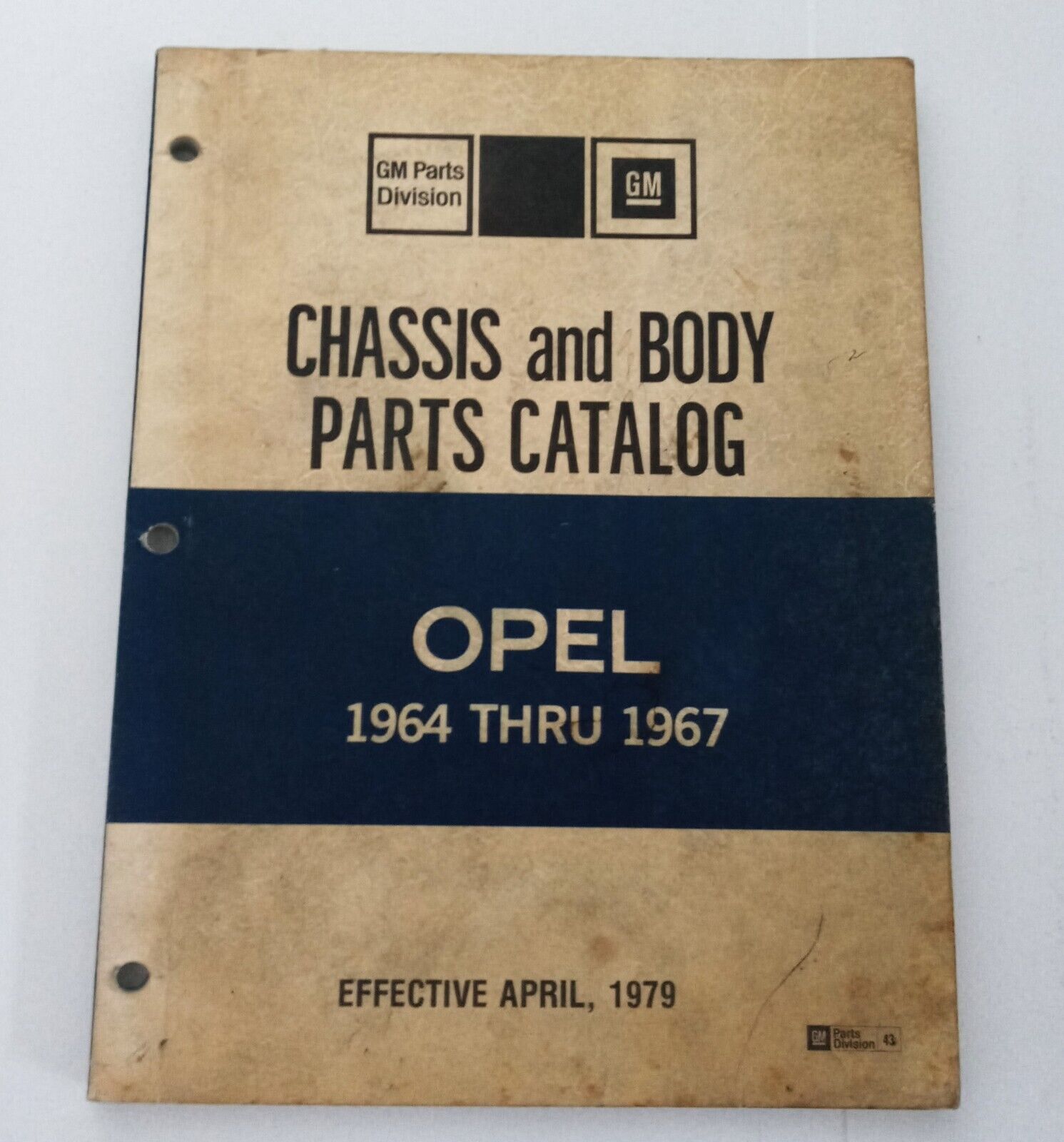Automobile Car GM OPEL 1964 1965 1966 1967 CHASSIS and BODY Parts Catalog Book
