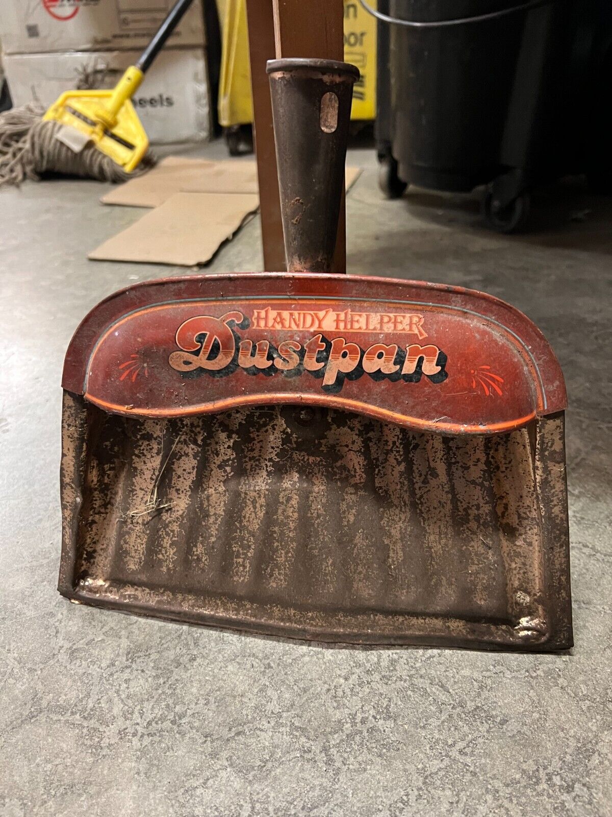 Vintage J.V Reed Handy Helper Metal Copper Dustpan