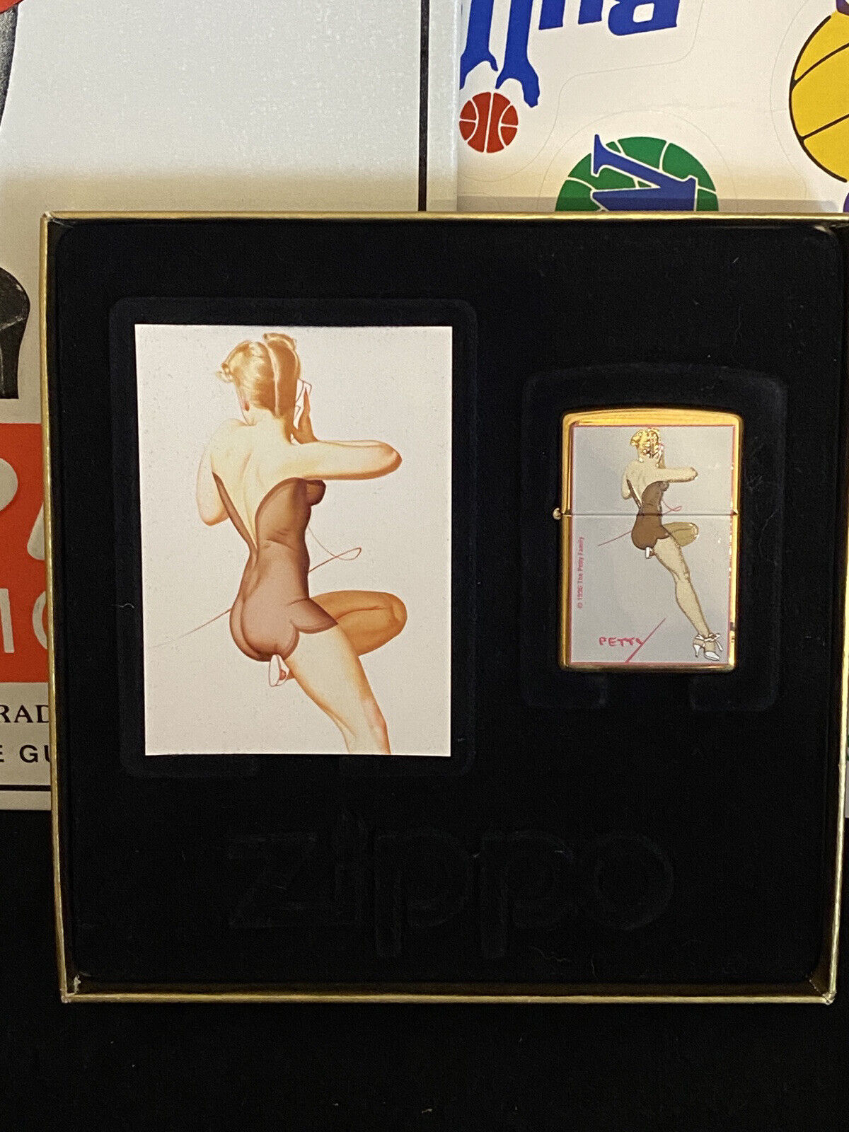 Vintage Zippo Lighter Pretty Girl Limited New COA Trading Card & Box