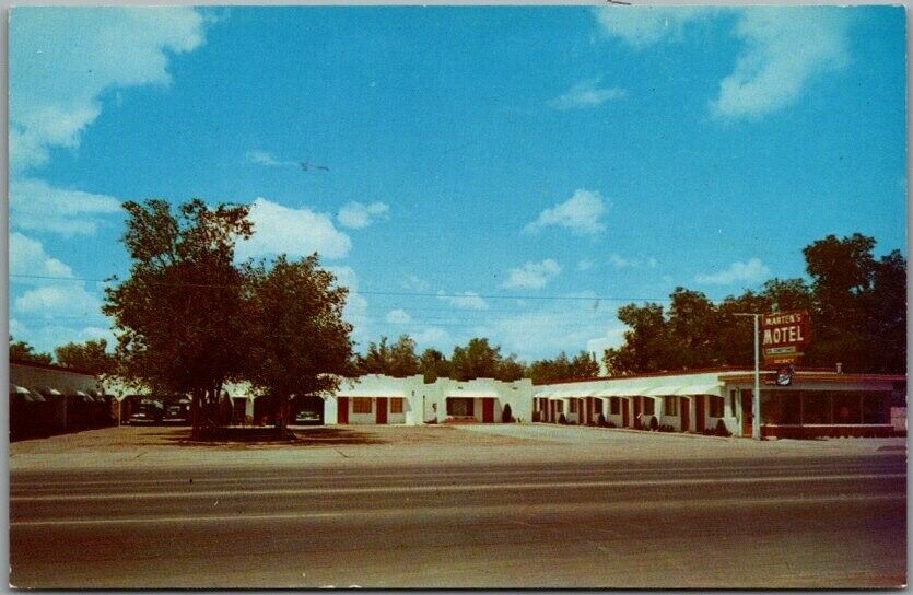 1950s Albuquerque, New Mexico Postcard MARTEN\'S MOTEL Highway Route 66 Roadside