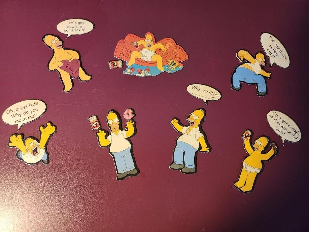 HOMER SIMPSON from cartoon TV Series THE SIMPSONS refrigerator magnets Set of 15