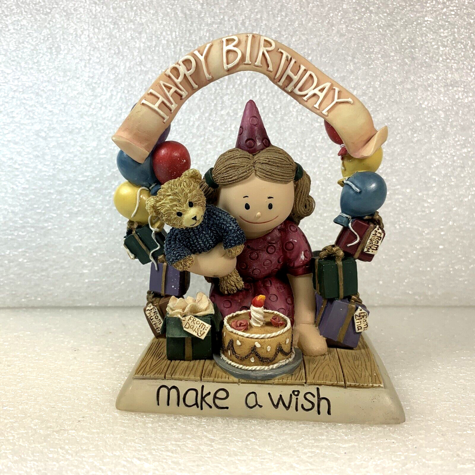 1998 Zingle Berry Make A Wish, Happy Birthday 4.5' Tall Collectible Figurine