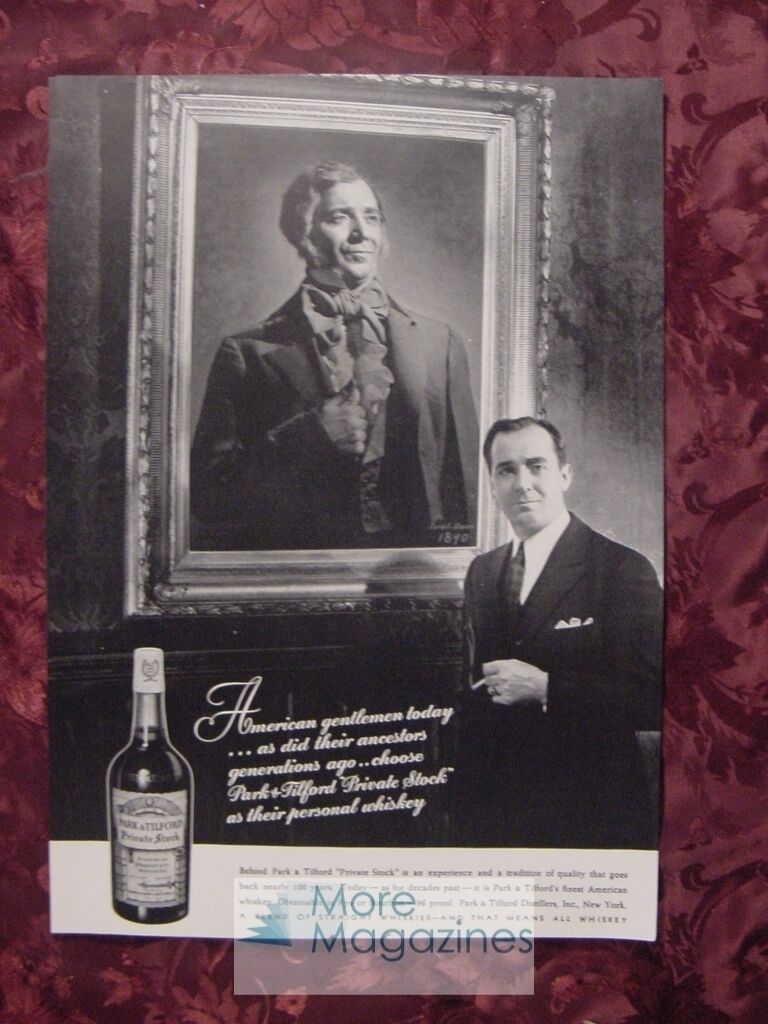 1936 Esquire Advertisement PARK & TILFORD Private Stock