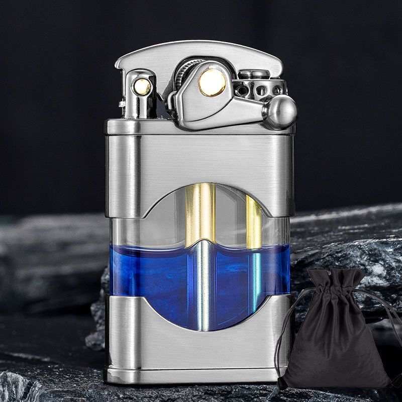 2023 Zorro Windproof Kerosene Lighter - Transparent Oil Tank, Retro Design