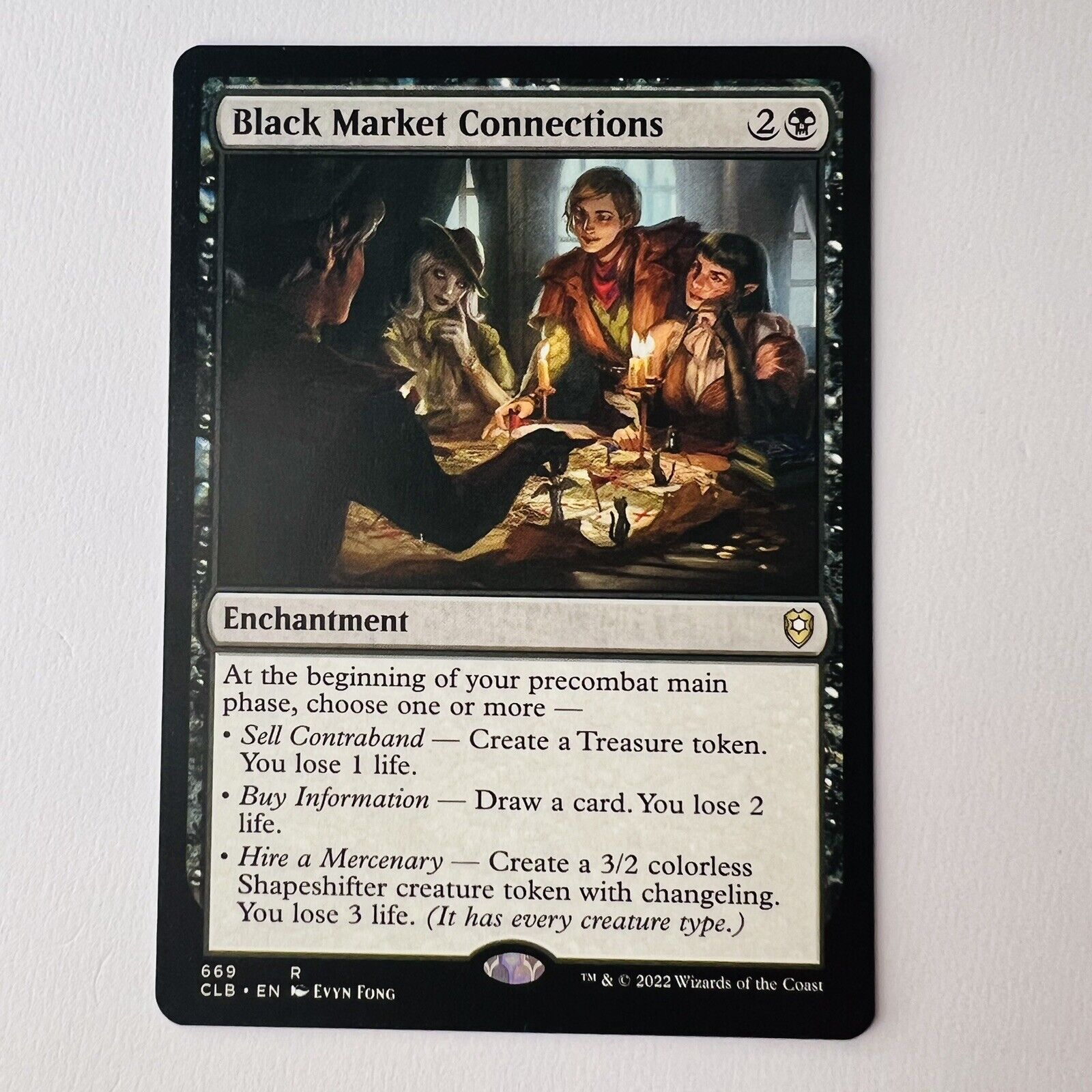Magic The Gathering Mtg Black Market Connections Excellent Baldur's Gate Rare