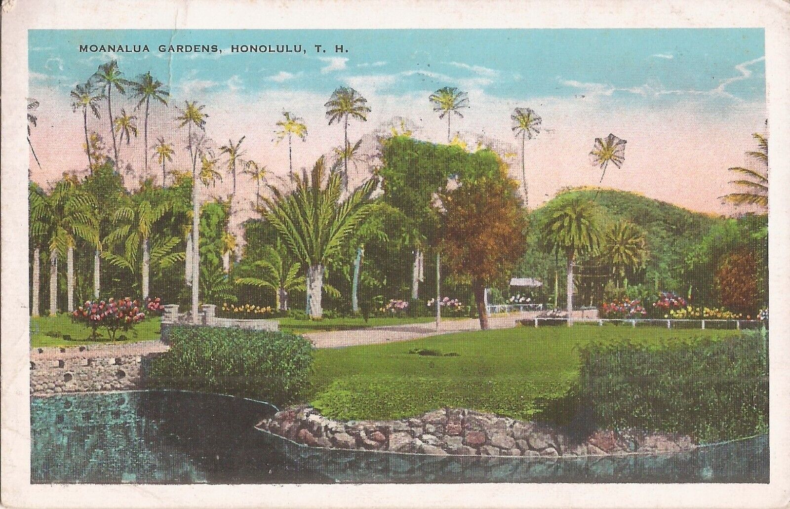 Honolulu, Territory of Hawaii - Moanalua Gardens - 1932
