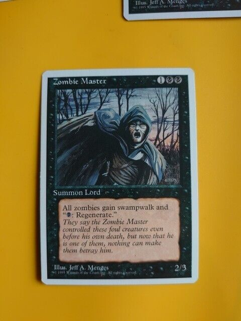 Zombie Master 4th Edition Summon Lord Magic the Gathering Card. Old Vintage