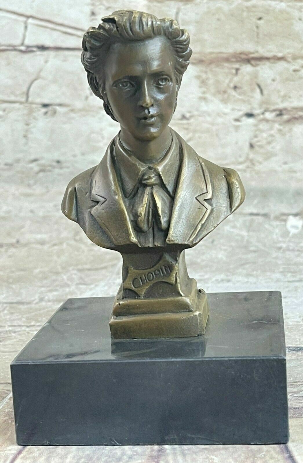 Composer Musician Frederic Chopin Hot Cast Real Bronze Statue Sculpture Artwork
